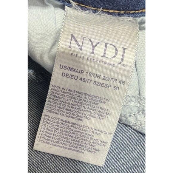 NYDJ Jeans Marilyn Straight Dark Wash Womens Size 16 Lift Tuck - Picture 4 of 6